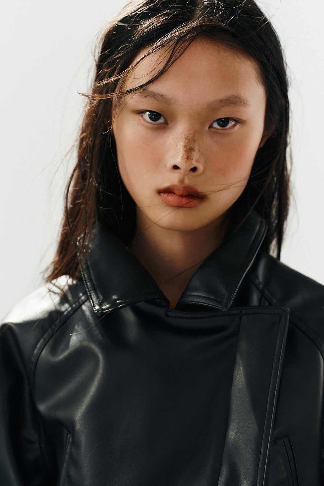 Belted Faux Leather Jacket