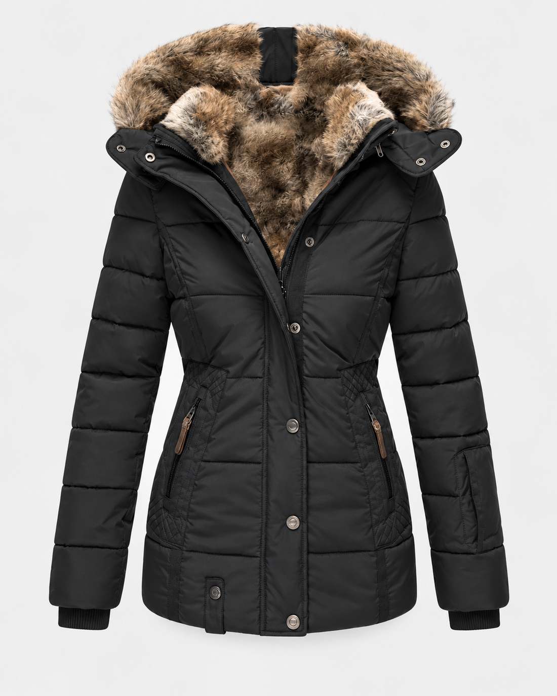 Women's Hooded Winter Coat with Pockets