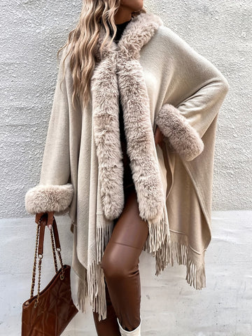 Amelia Faux Fur Cape